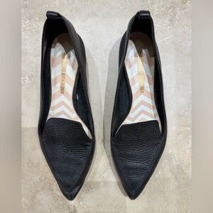Nicholas Kirkwood Black Textured Flats